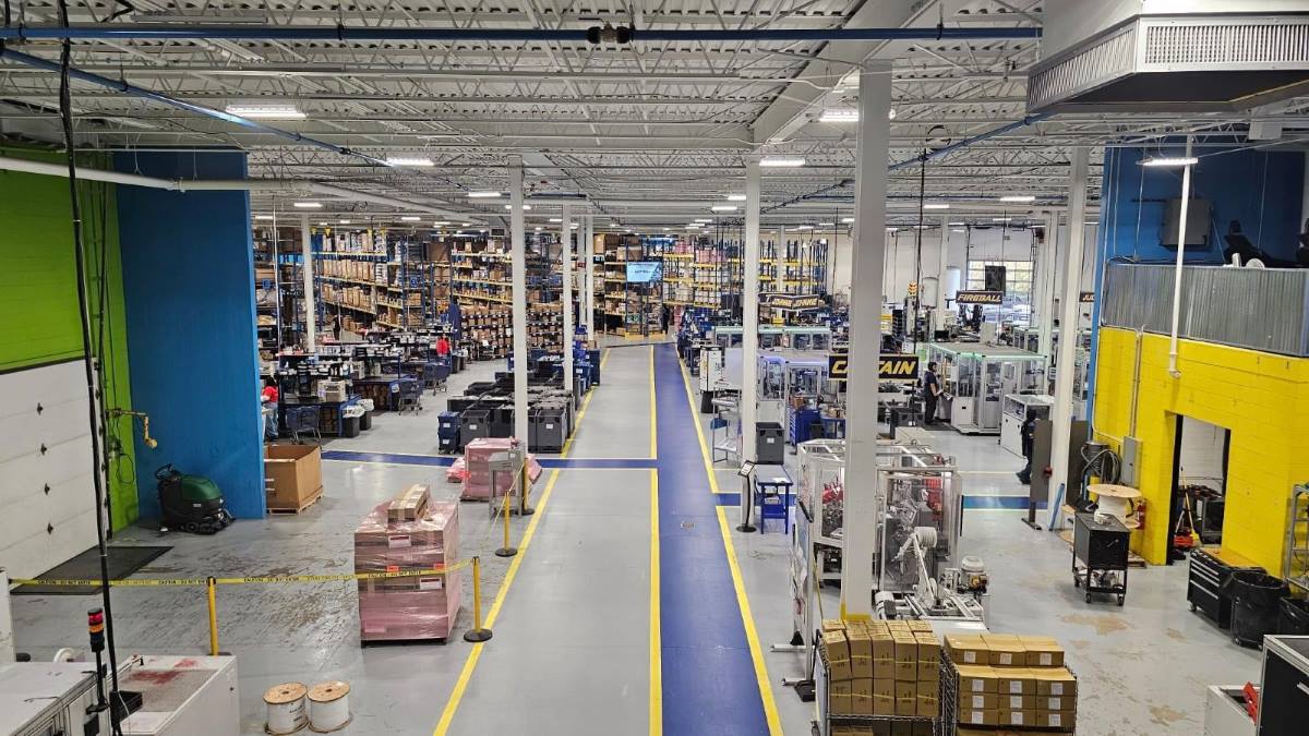 Vista geral da operação da Gripple USA em Aurora, Illinois